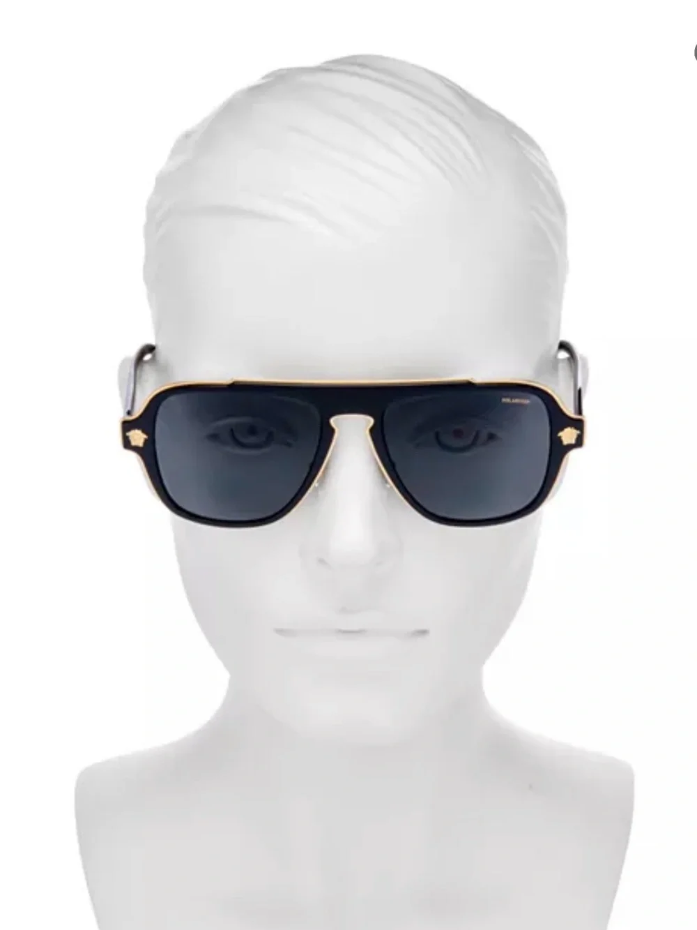 NWOT Versace 2199 Flat Top Aviator Polarized Sunglasses